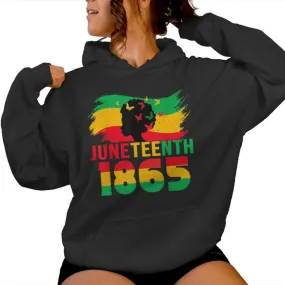 Junenth 1865 Celebrate Freedom Junenth Black Women Women Hoodie