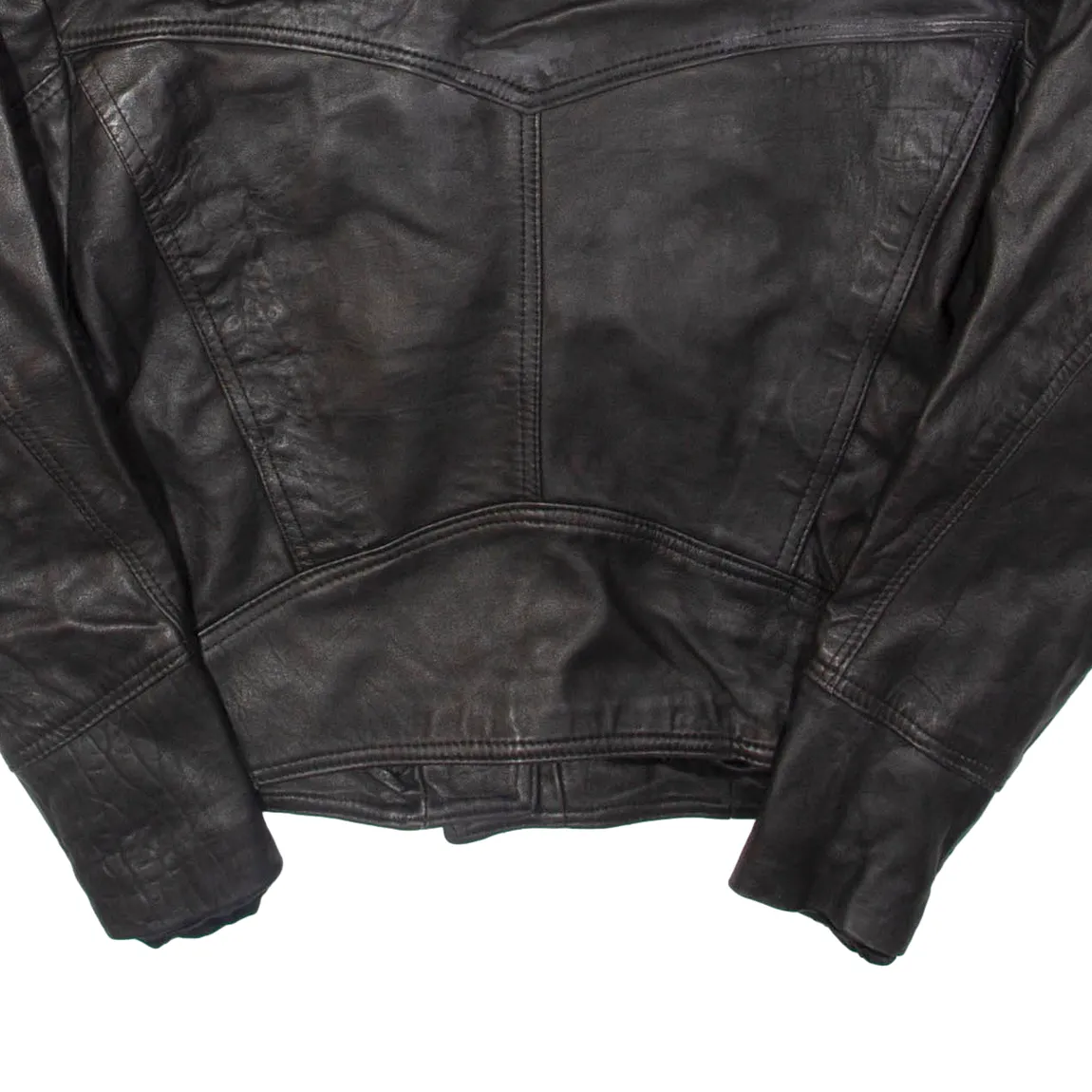 JUST LEATHER Womens Aviator Jacket Brown Leather L