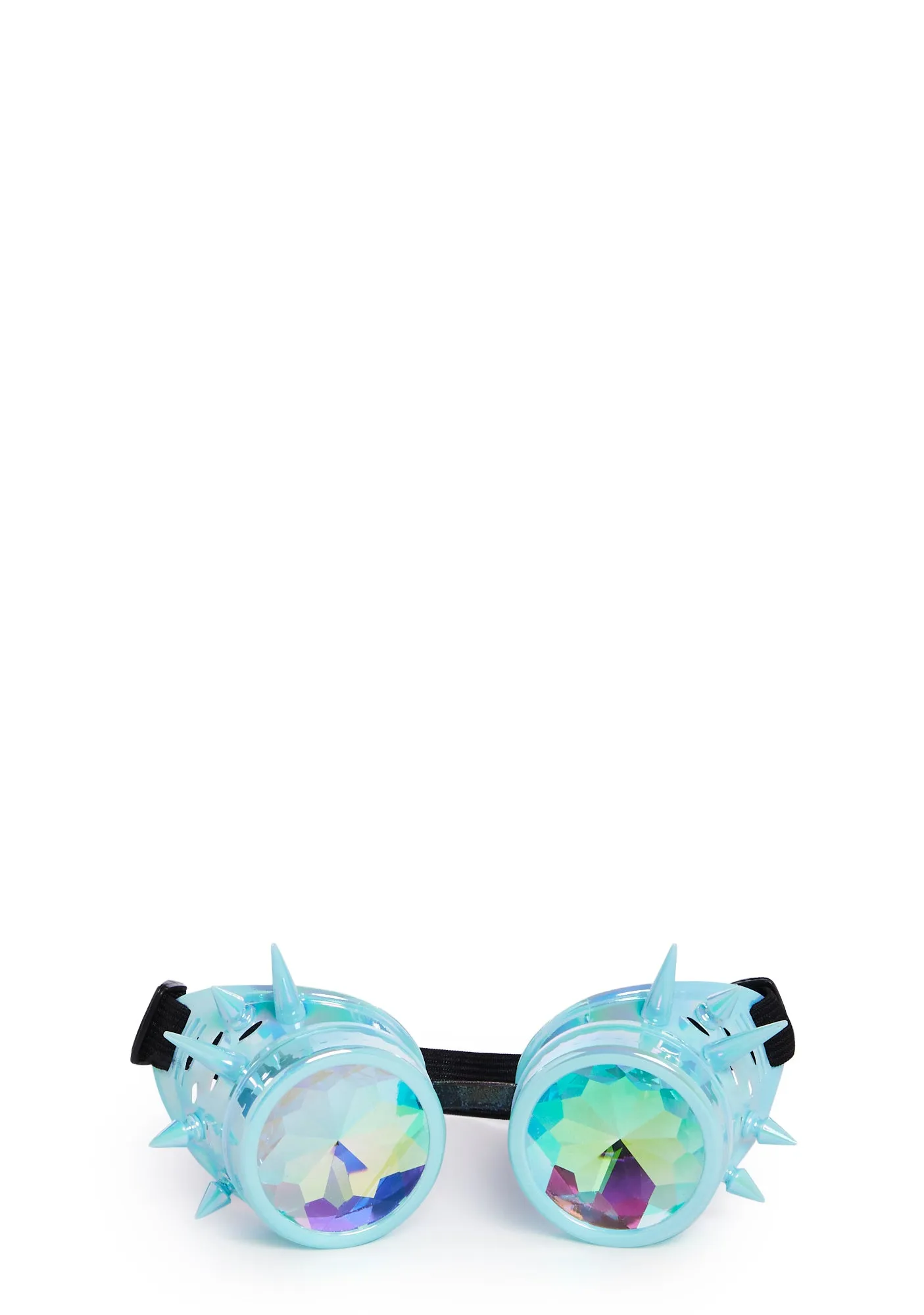 Kaleidoscope Eyes Spiked Goggles - Light Blue-