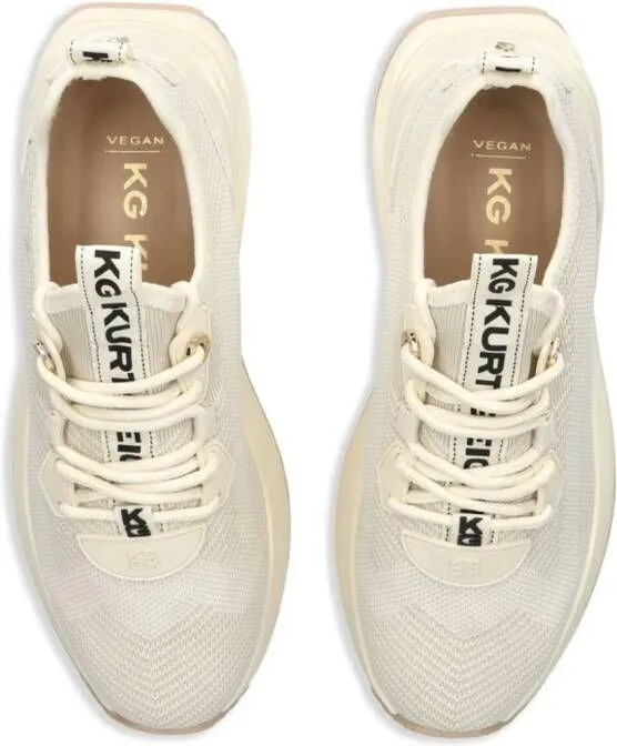 KG Kurt Geiger Louisa knit-panel sneakers Neutrals