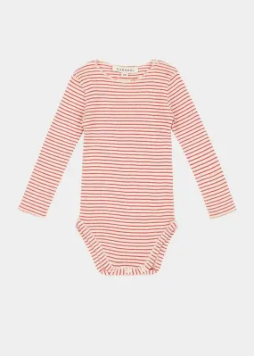 Kids Caramel HANAU BABY ROMPER - REDCURRANT/CREAM