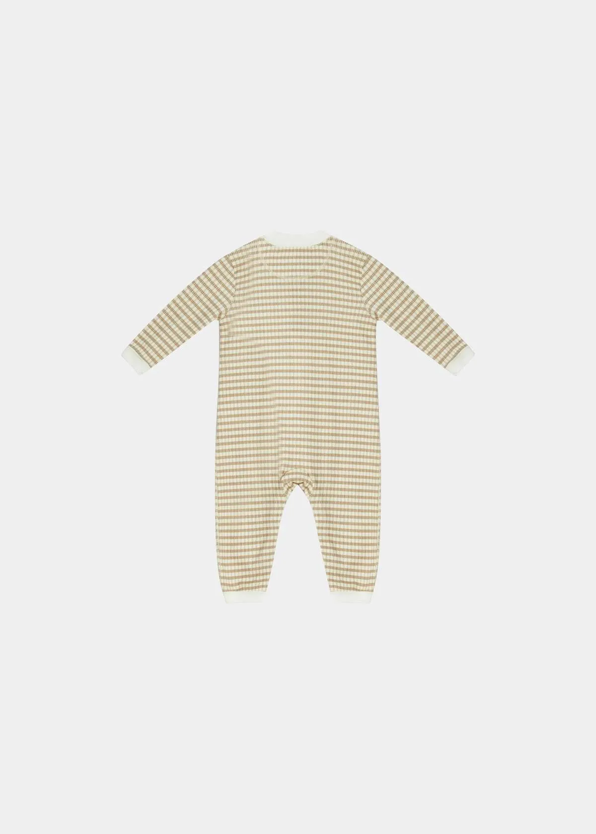 kids Caramel TOADFISH BABY ROMPER - CHECK PRINT