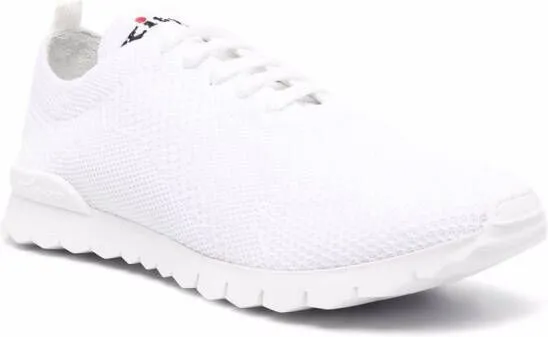 Kiton FIT textured-knit sneakers White