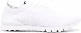 Kiton FIT textured-knit sneakers White