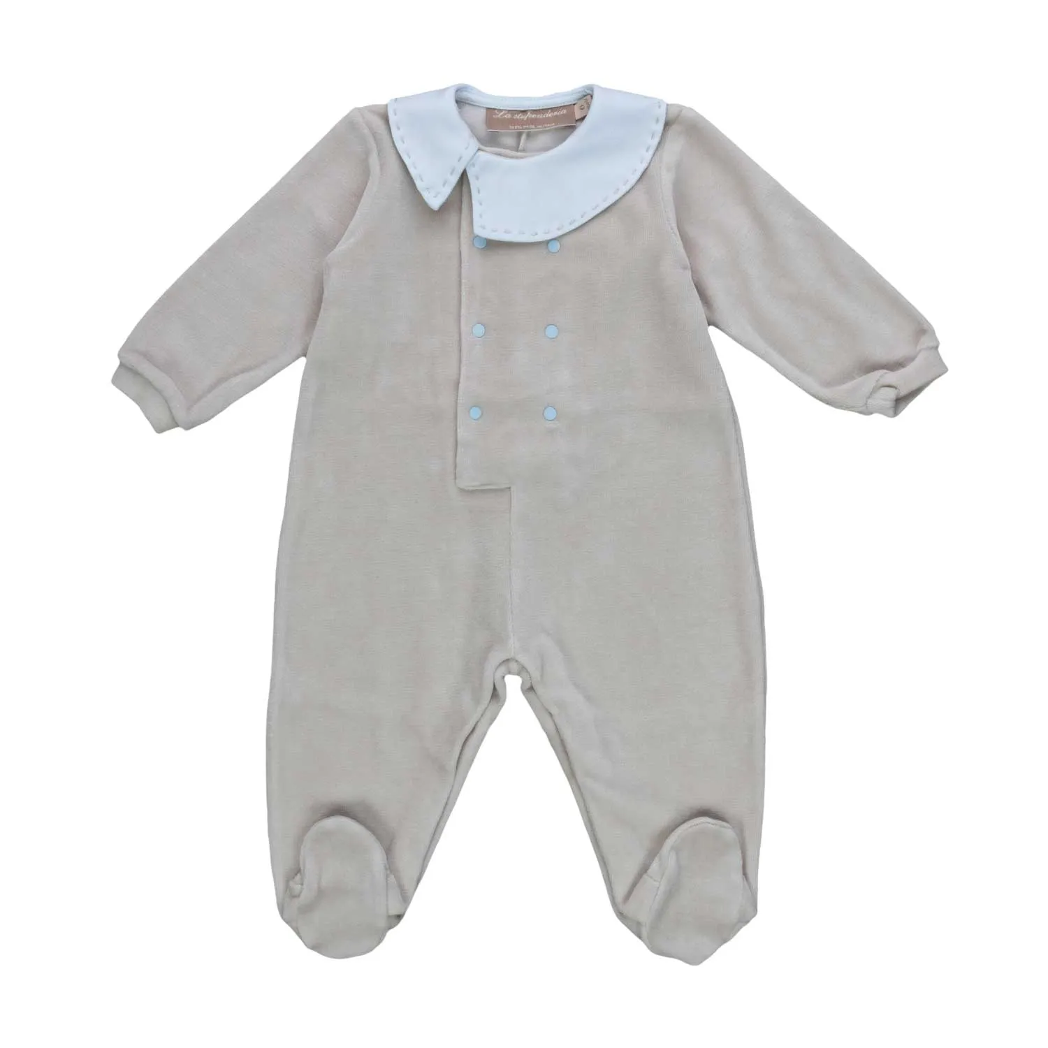 La Stupenderia Baby Boy Dove Grey Romper