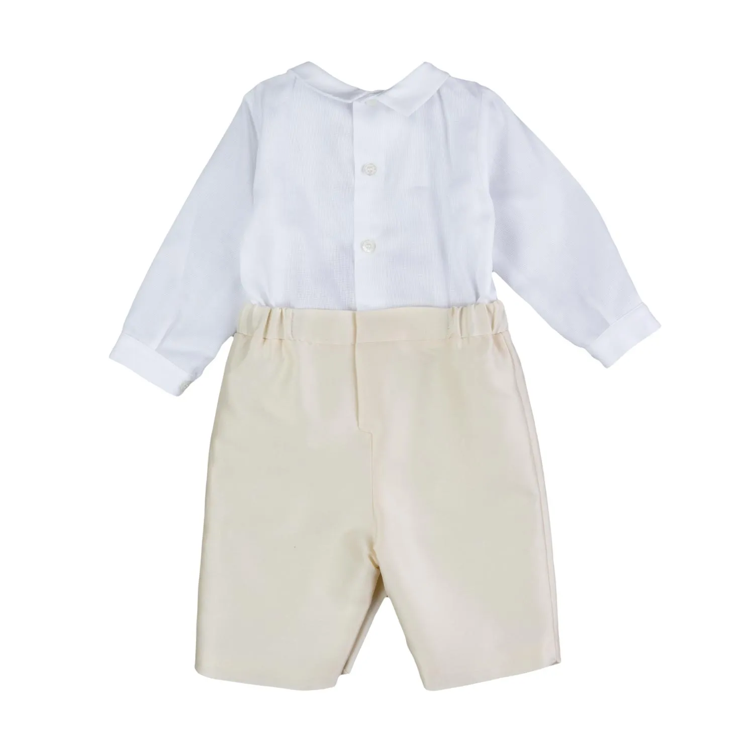 La Stupenderia Ivory Romper With Bow Tie