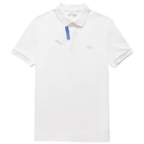 Lacoste Men's Solid Stretch Polo White