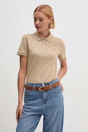 Lacoste polo shirt women’s beige color