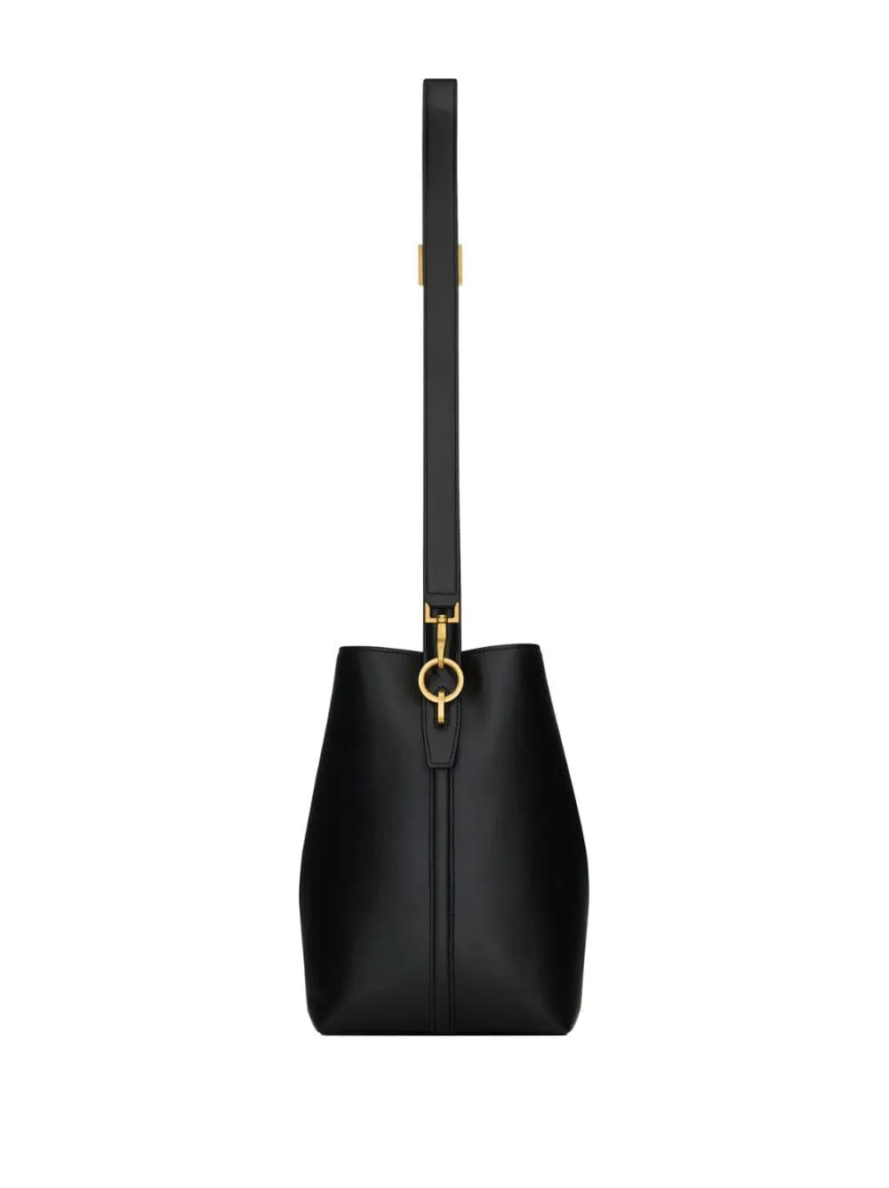 LE 37 BLACK LEATHER BUCKET BAG