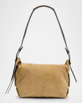 Leyden Zip Suede & Leather Shoulder Bag