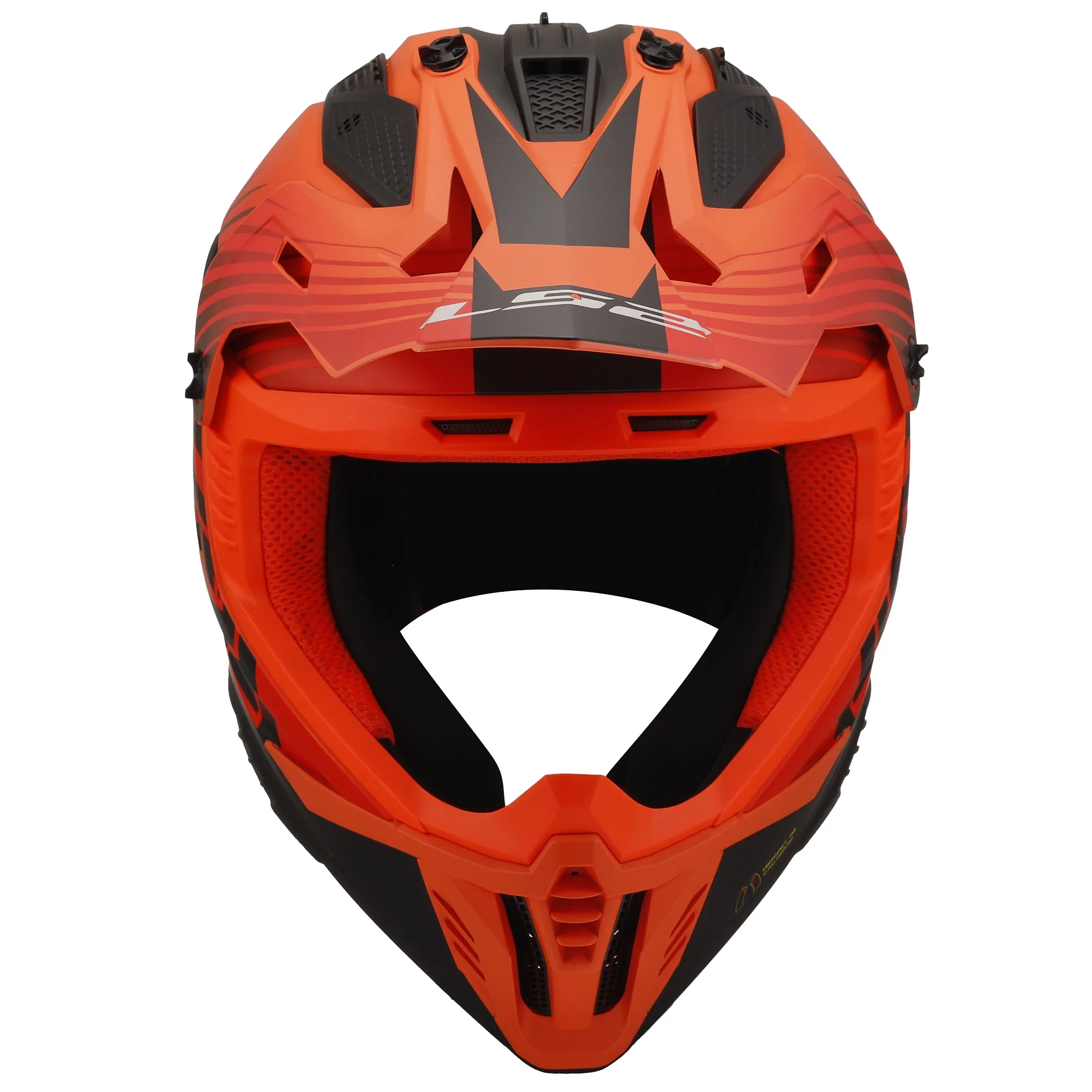 LS2 MX708 Fast II Duck Helmet - Orange/Red