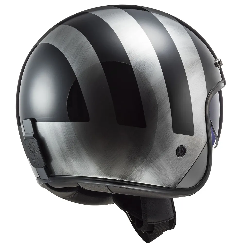 LS2 OF601 Bob II Lines Helmet - Black