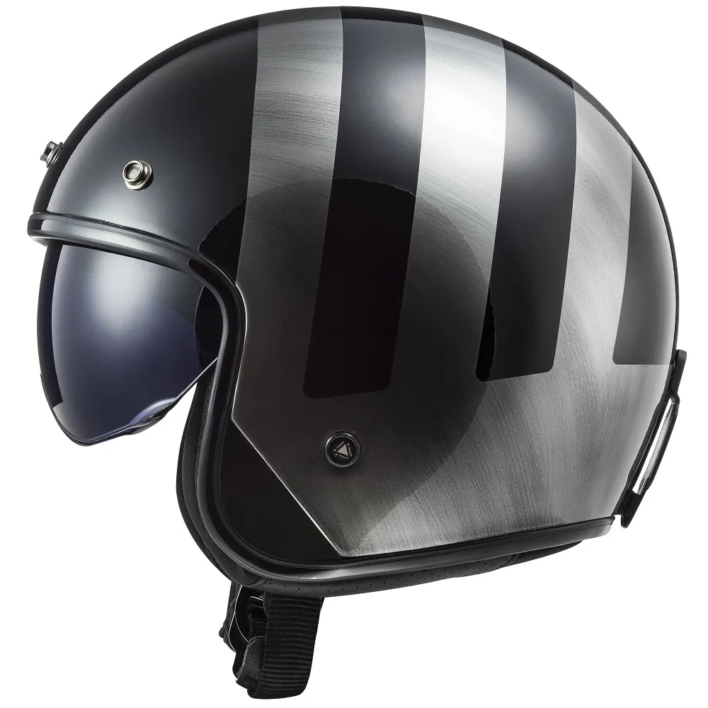 LS2 OF601 Bob II Lines Helmet - Black