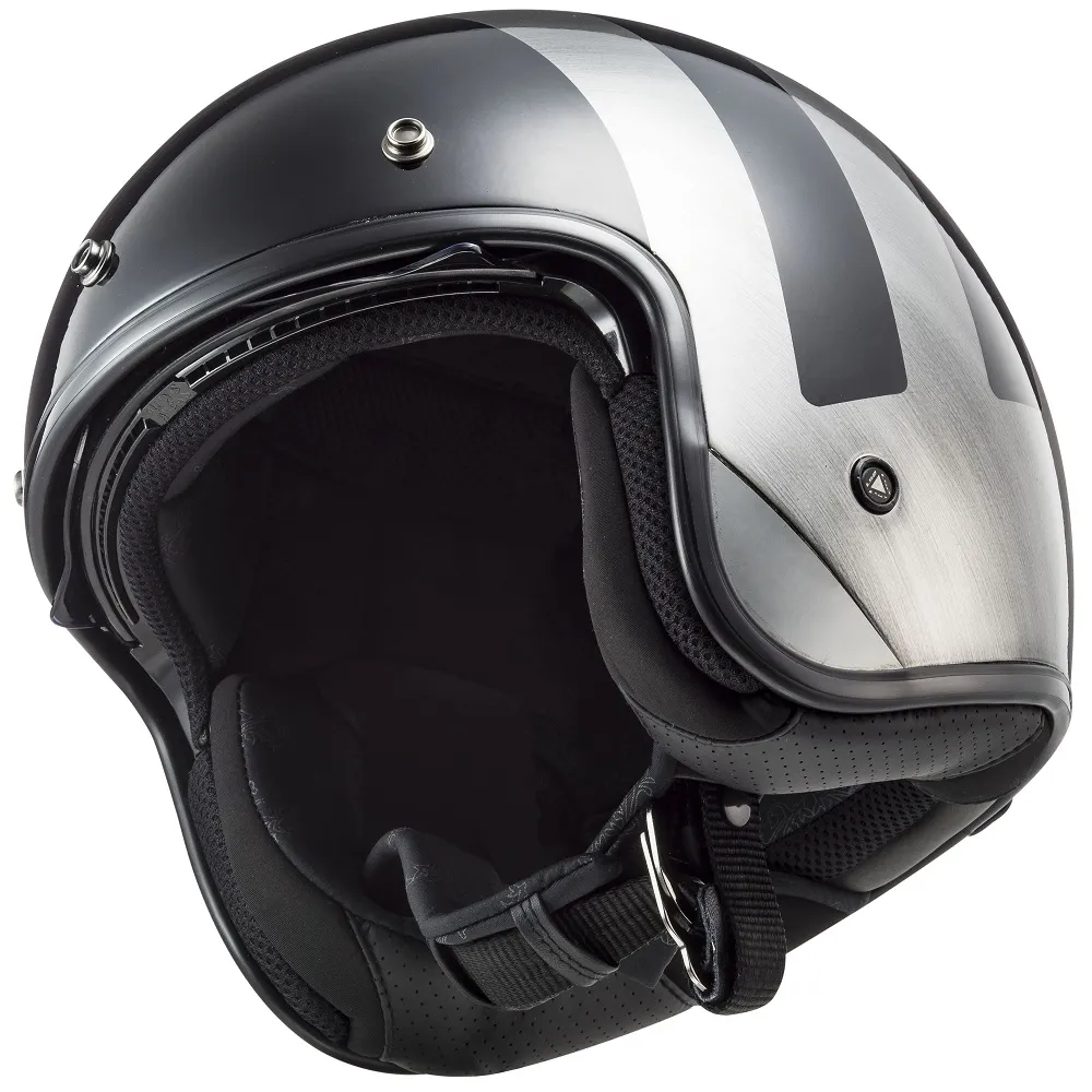 LS2 OF601 Bob II Lines Helmet - Black