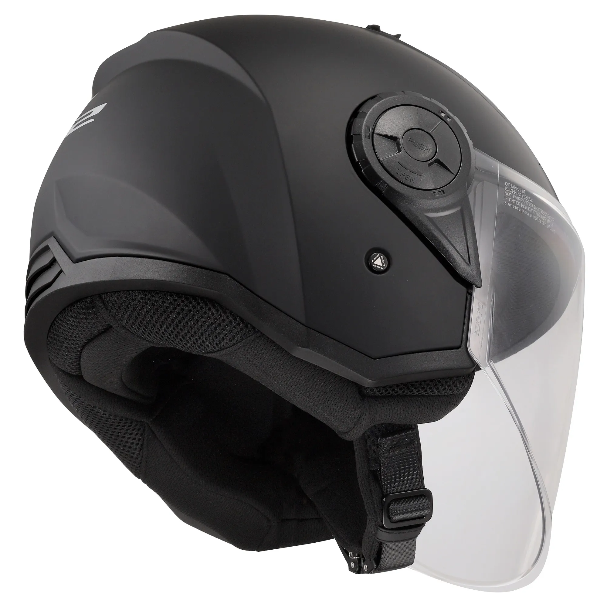 LS2 OF616 Airflow II Plain Helmet - Matt Black