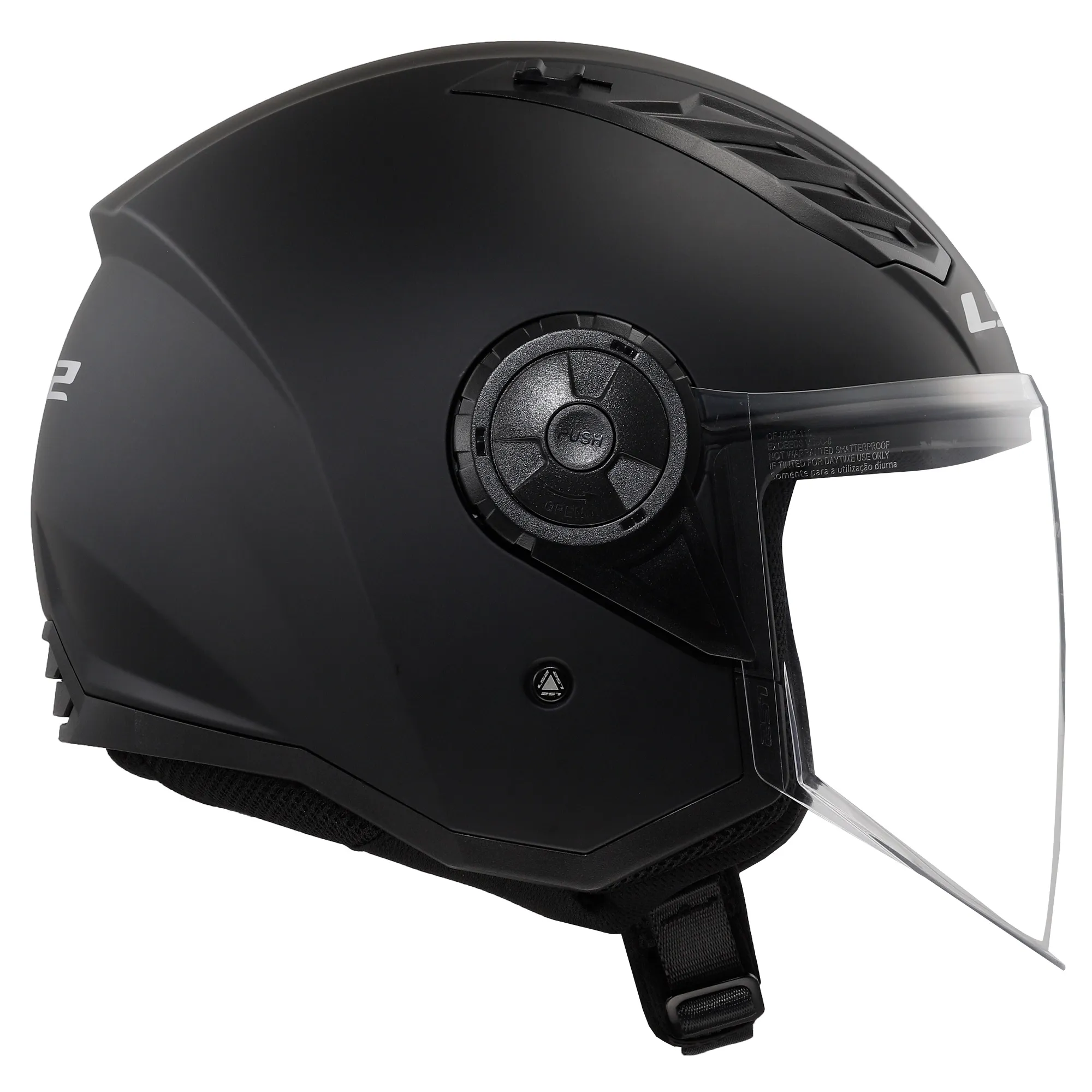 LS2 OF616 Airflow II Plain Helmet - Matt Black