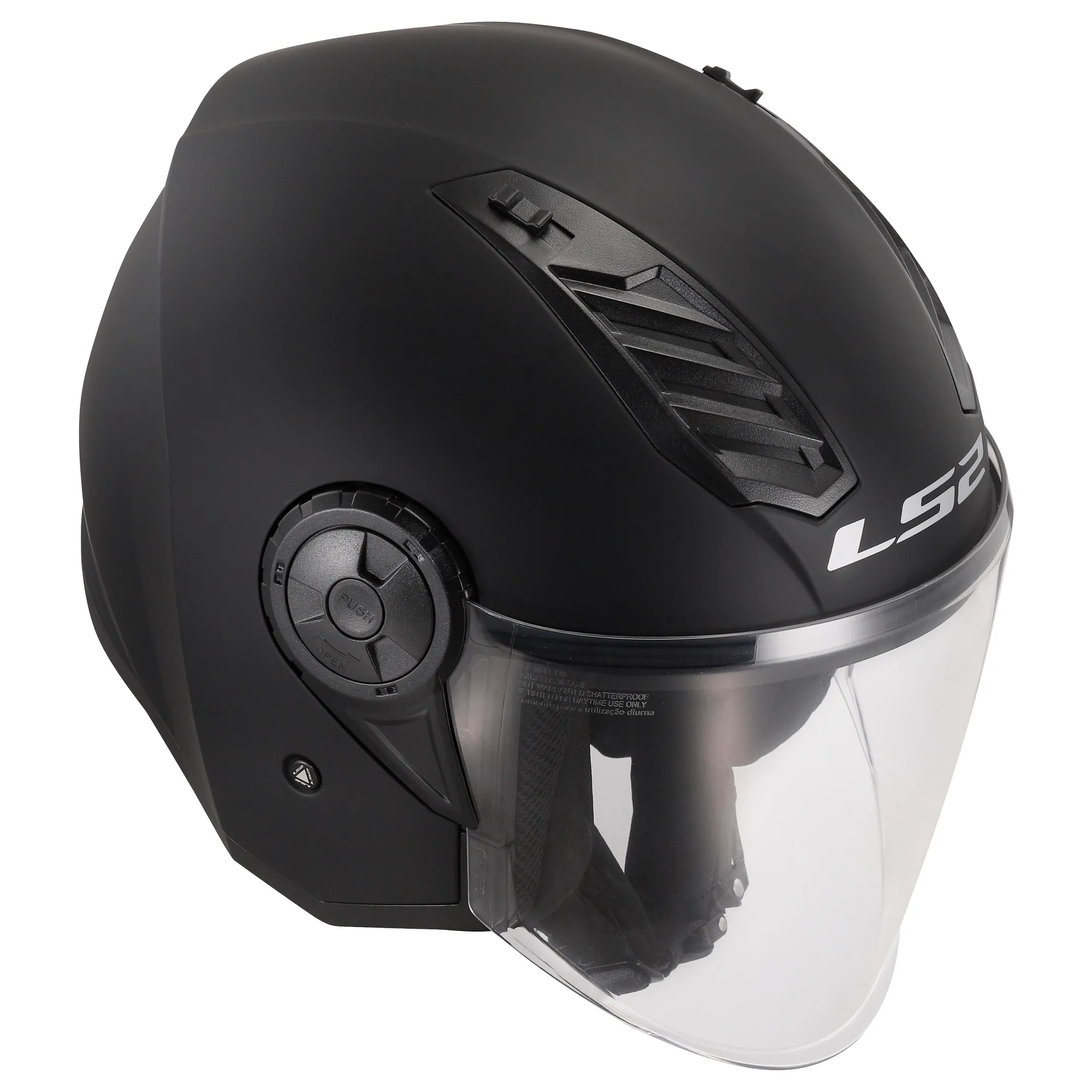 LS2 OF616 Airflow II Plain Helmet - Matt Black