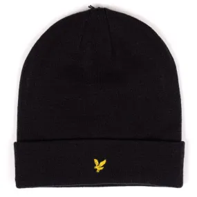 Lyle & Scott Logo Black Beanie Hat