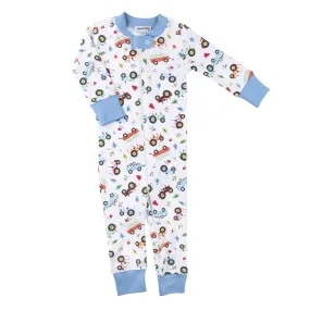 Magnolia Baby Zipped PJ Romper - Tremendous Tractors