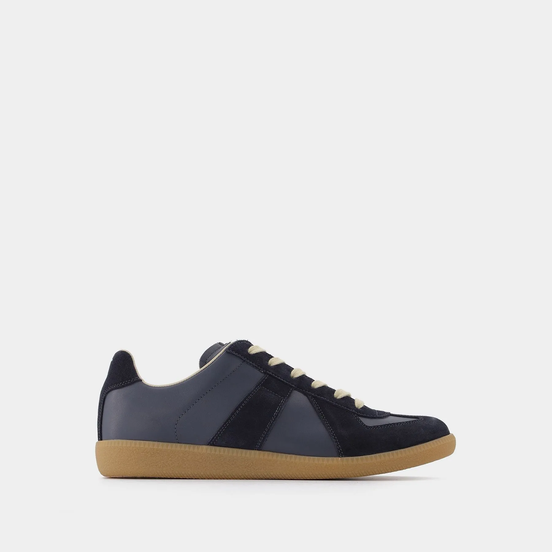 Maison Margiela  Replica Sneakers in Blue Leather