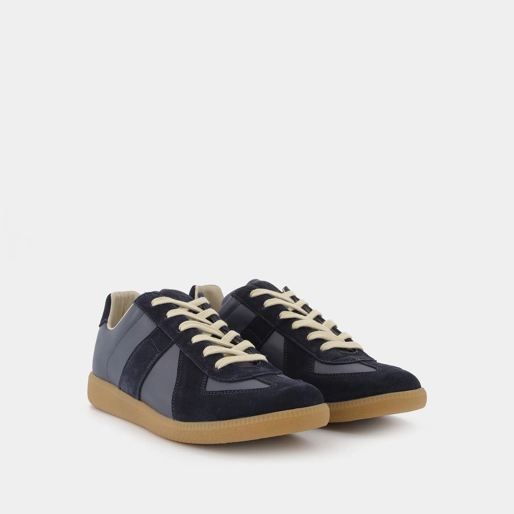 Maison Margiela  Replica Sneakers in Blue Leather