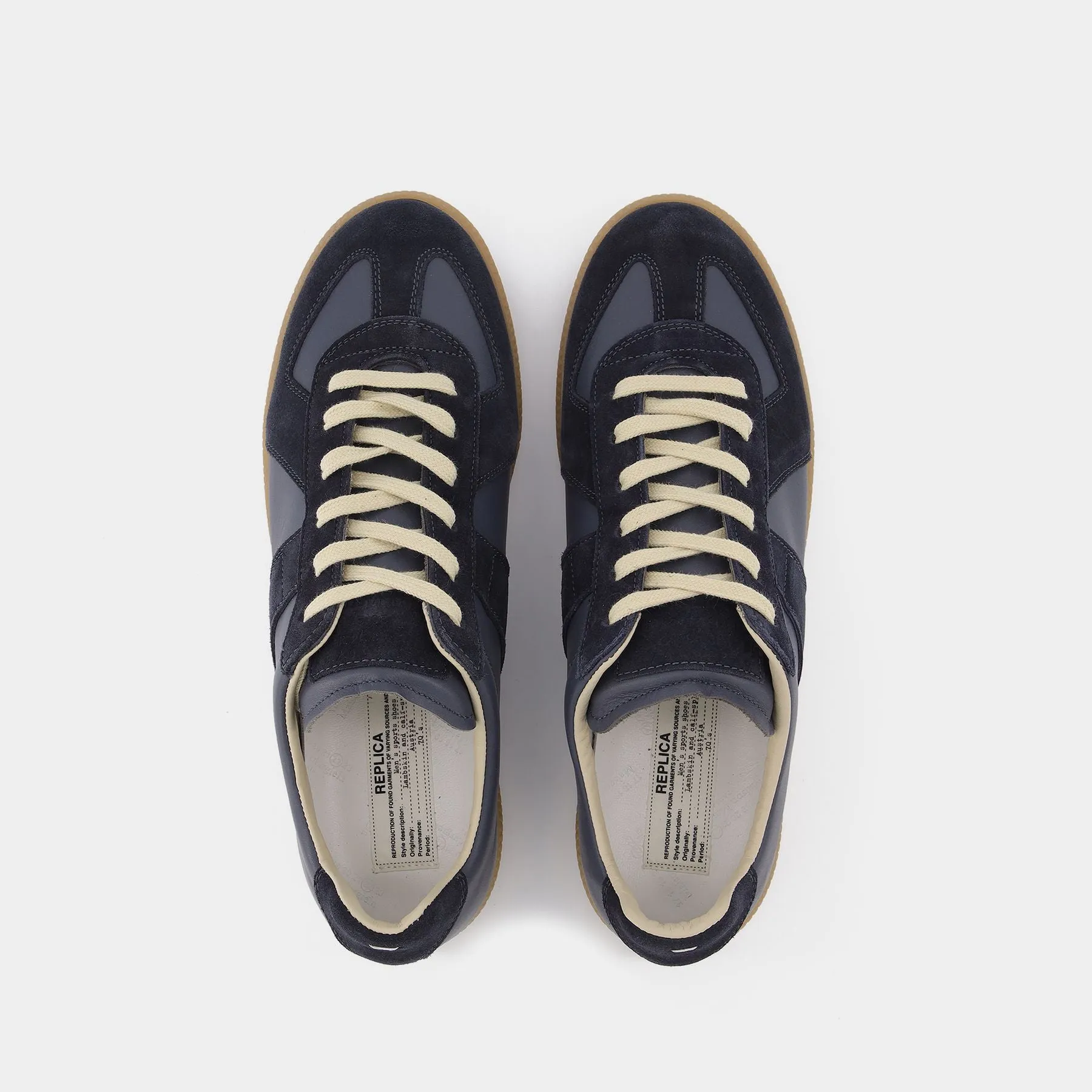 Maison Margiela  Replica Sneakers in Blue Leather