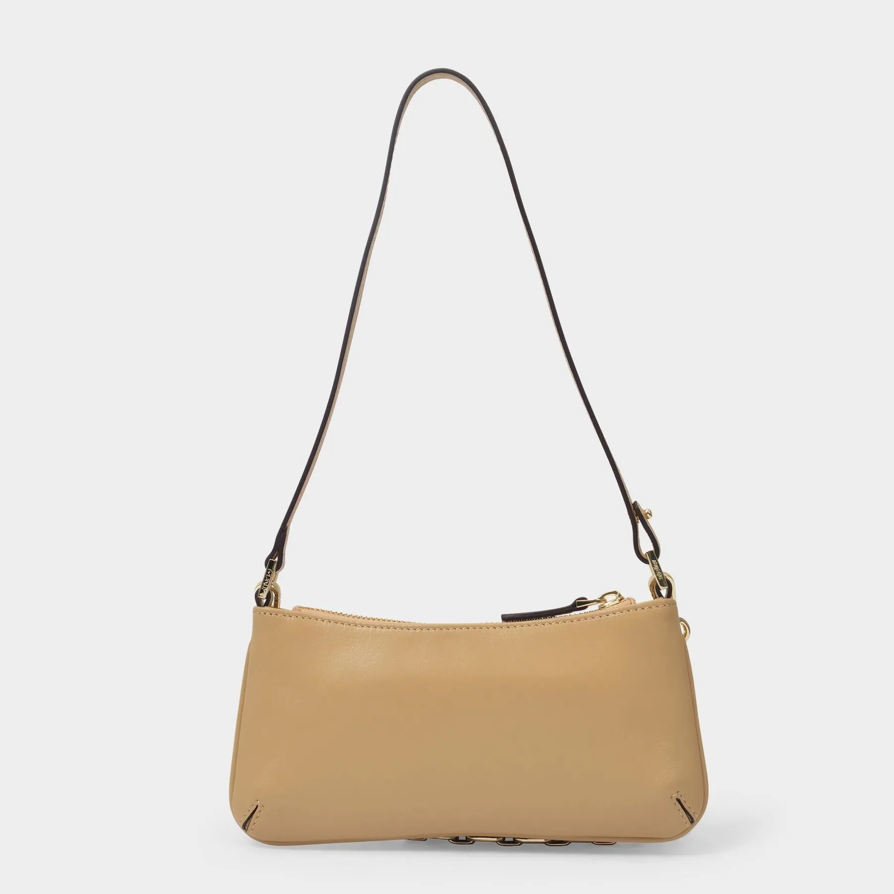 Manu Atelier  Mini Pita Bag in Beige Leather