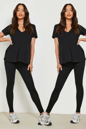 Maternity 2 Pack Over The Bump Leggings