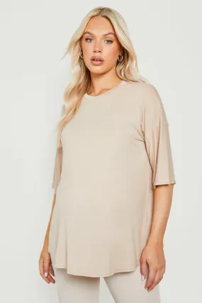 Maternity Oversized Tee & Crinkle Leggings Set