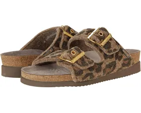 Mephisto Womens Hester Fuzzy Sandals - Sweety Jaguar Brown