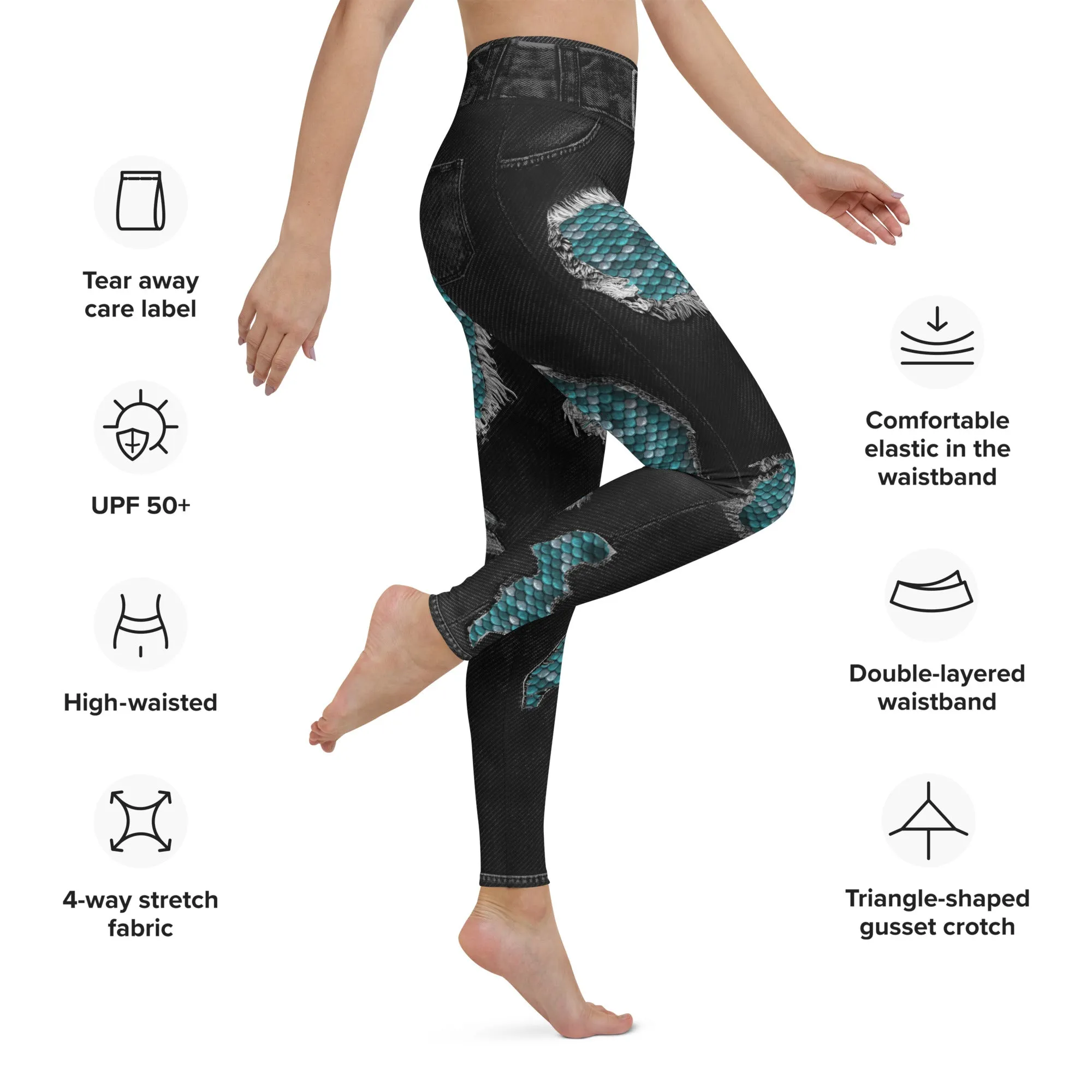 Mermaid Scales Yoga Leggings