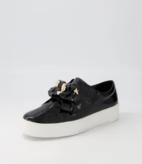 MIDAS Layar Black White Patent Leather Sneakers