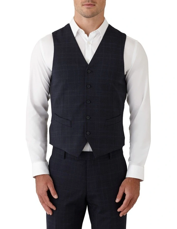 Mighty Slim Fit Vest in Navy