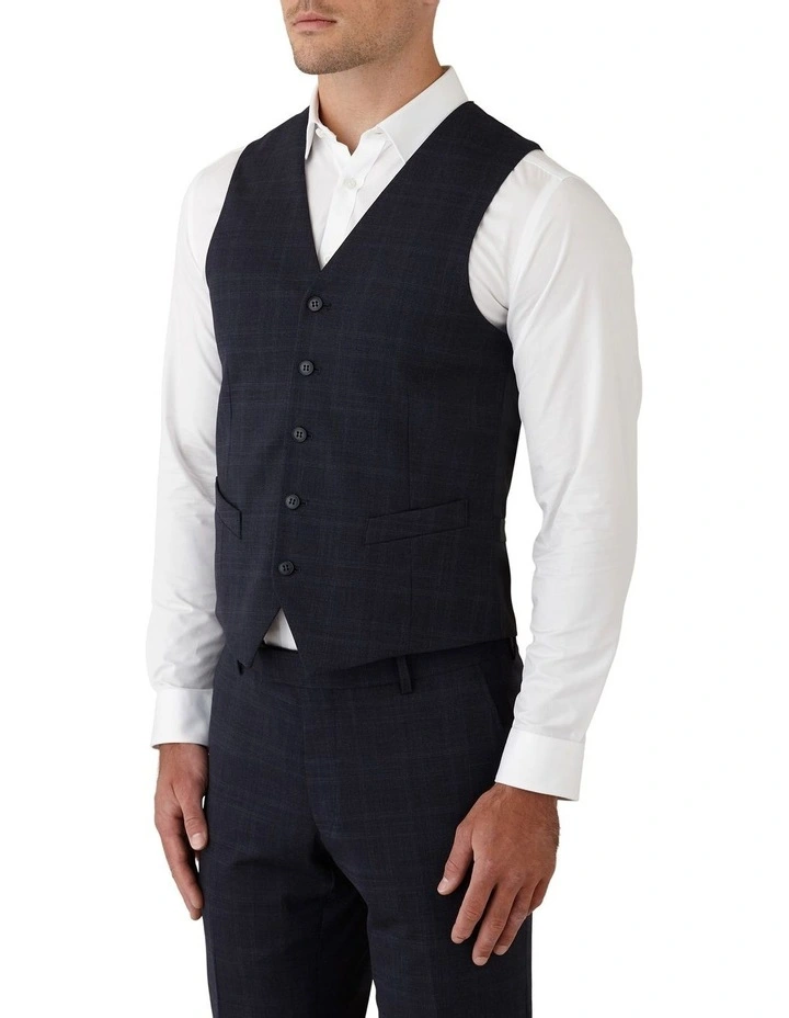 Mighty Slim Fit Vest in Navy