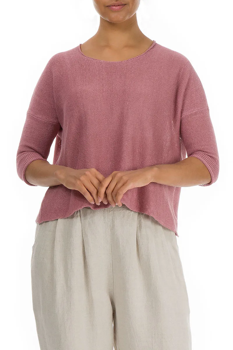 Minimalist Rose Linen Jumper