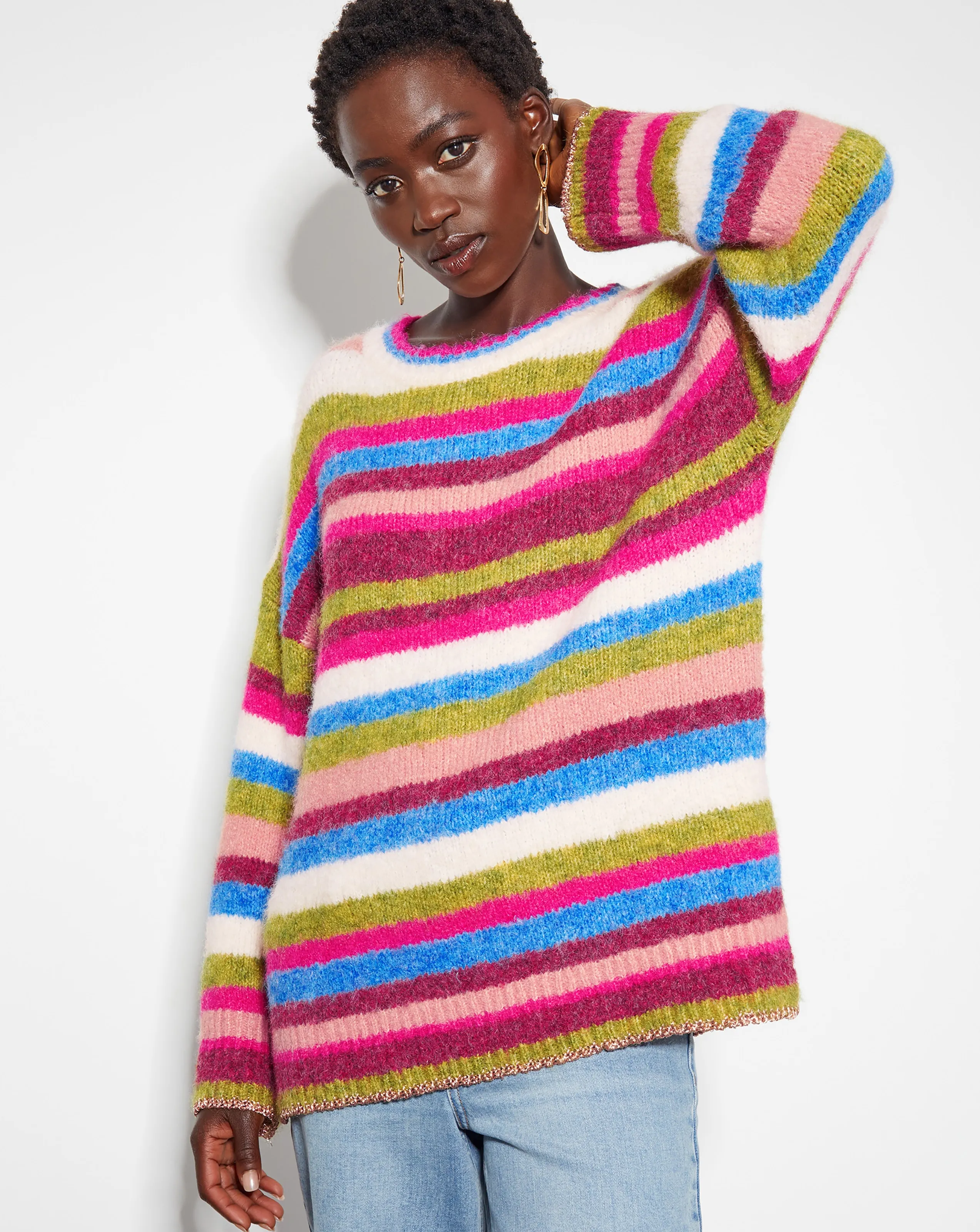 Monsoon Shonda Colourful Stripe Jumper