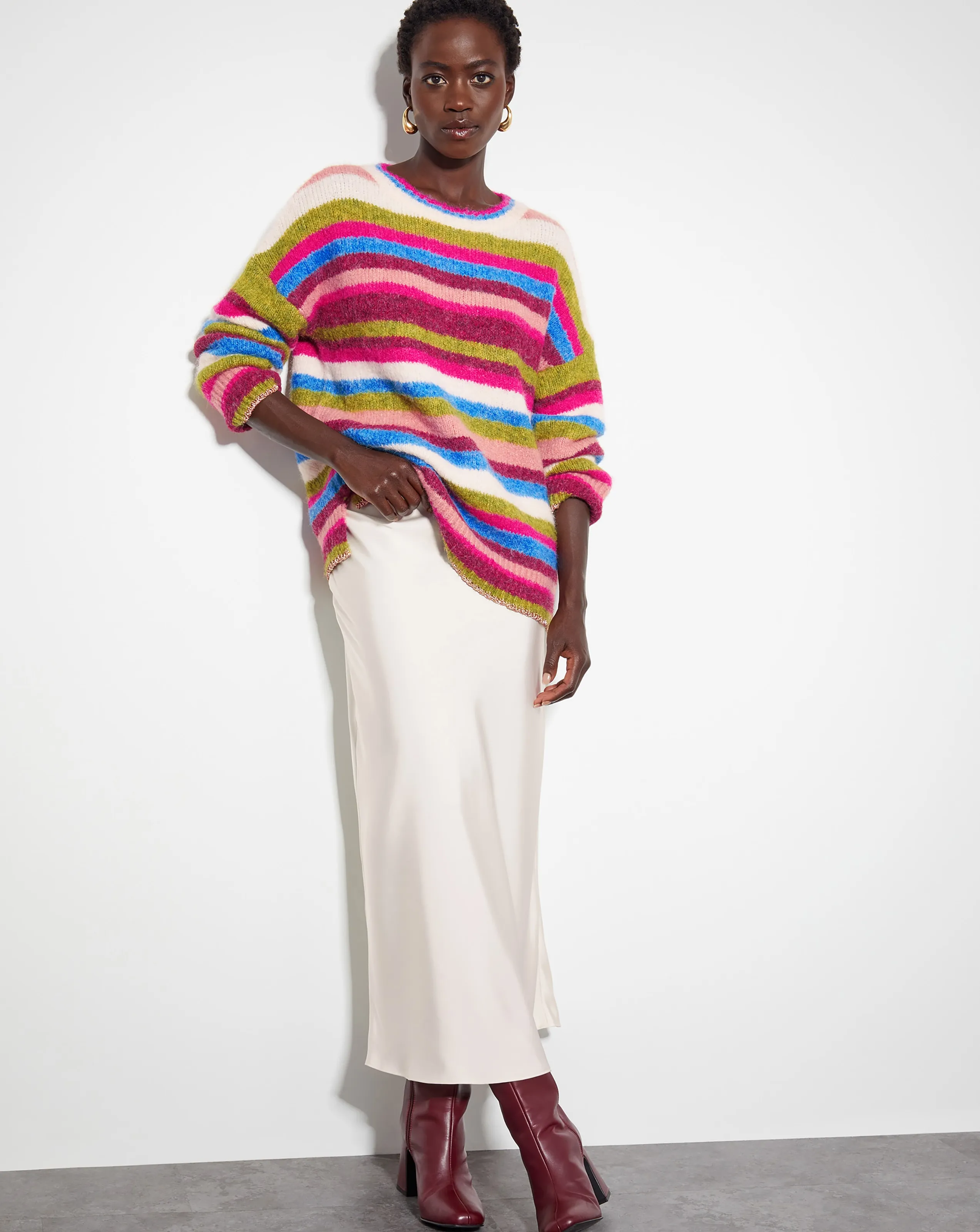 Monsoon Shonda Colourful Stripe Jumper