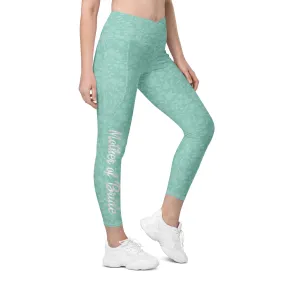 Mother of Bride Crossover Leggings With Pockets