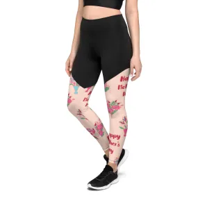 Mother's Day Bouquet Compression Leggings