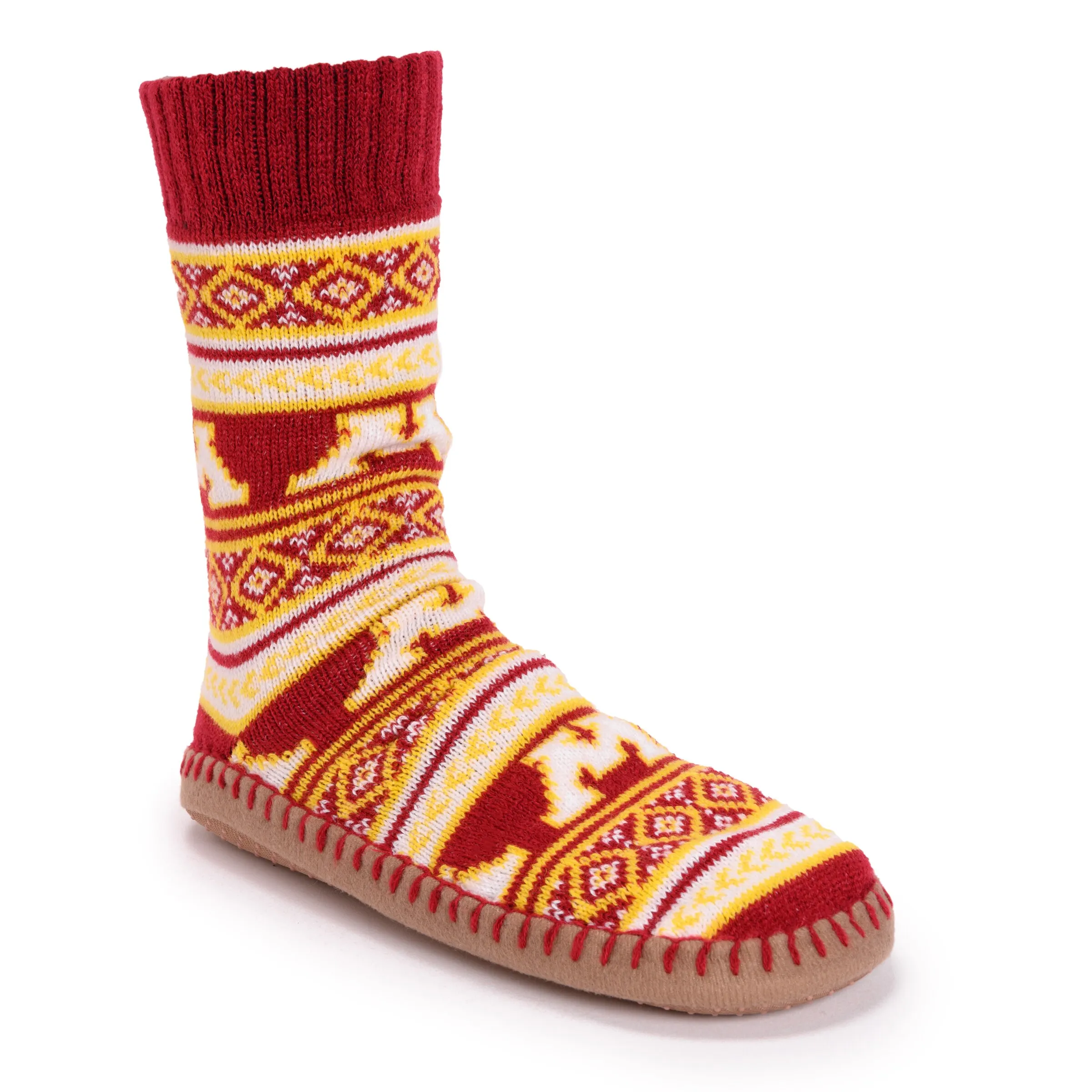 Muk Luks Minnesota Golden Gophers Maroon Team Game Day Slipper Socks