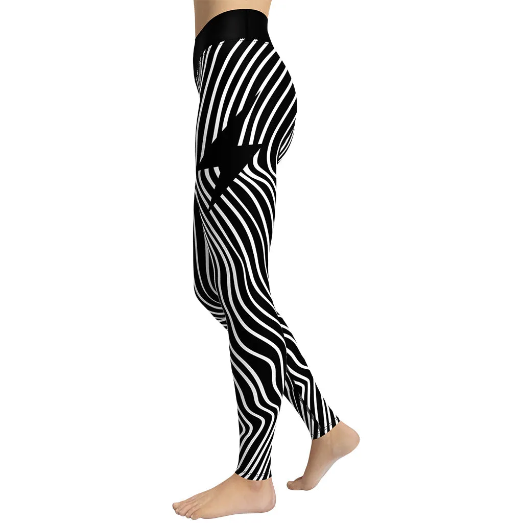 Mushroom Lines Yoga Leggings