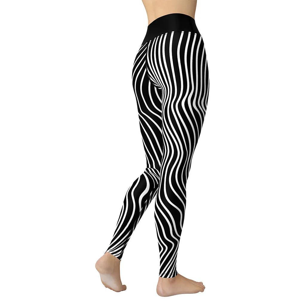 Mushroom Lines Yoga Leggings