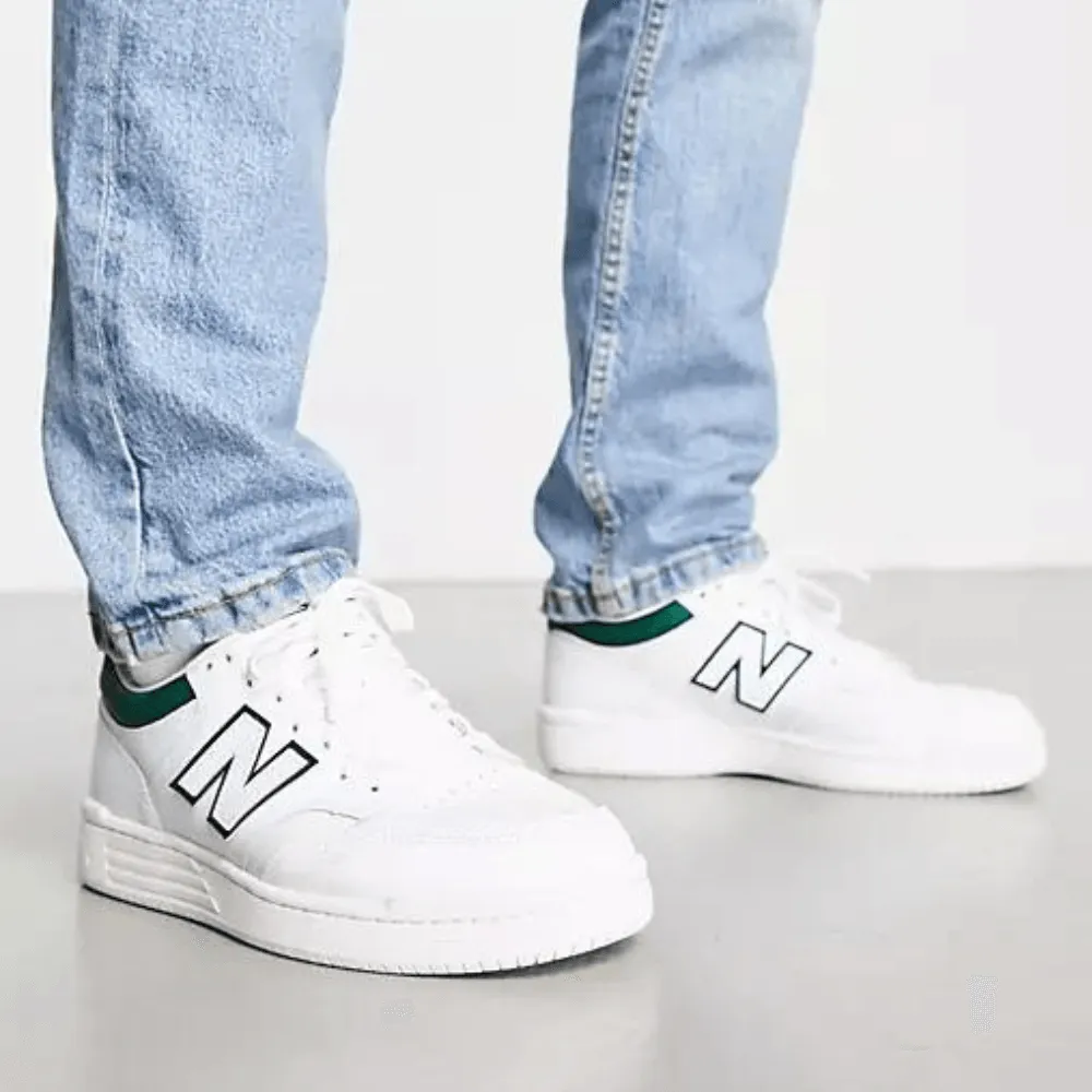 New Balance Unisex 480 White Green Trainers