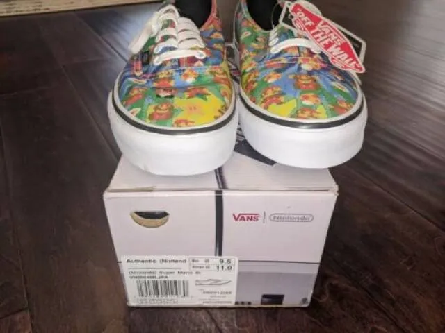 NEW Nintendo x Vans Authentic Super Mario Bros Tie Dye N...