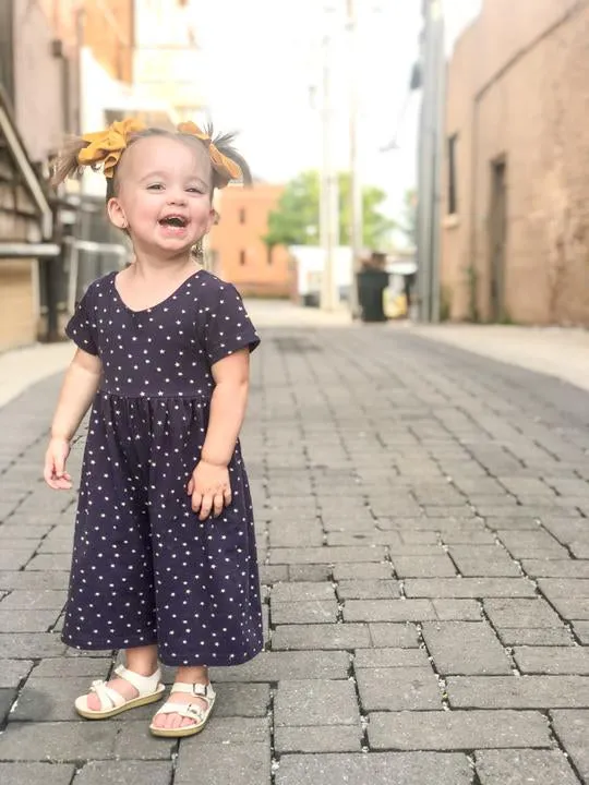 Ollie Jay Classic Romper - Navy Stars