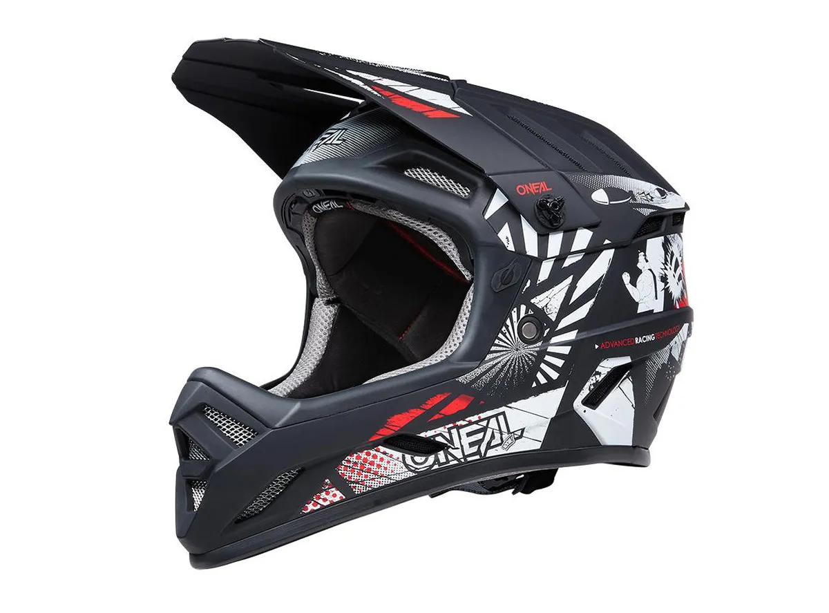 O'Neal Backflip Boom Full Face Helmet - Black-White