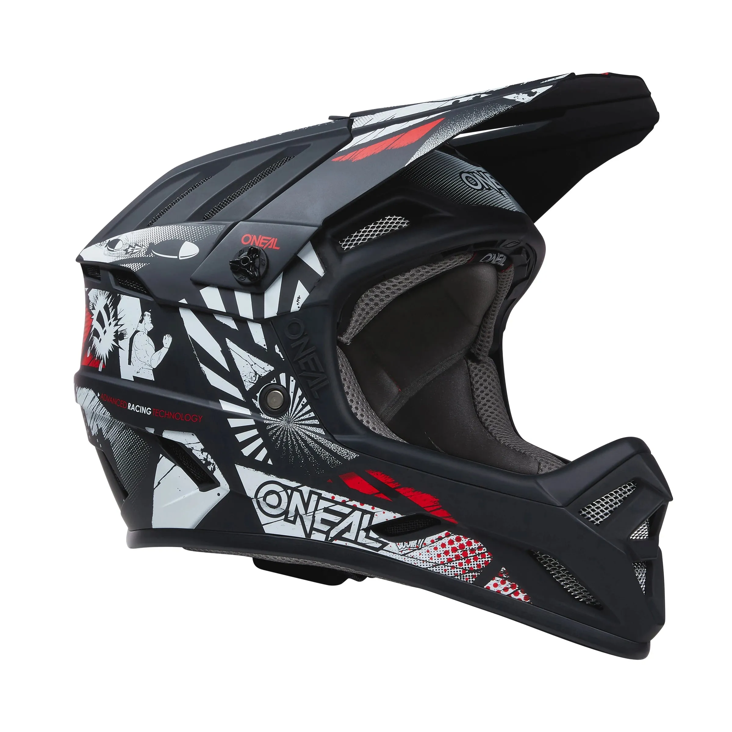 O'Neal Backflip Boom Full Face Helmet - Black-White