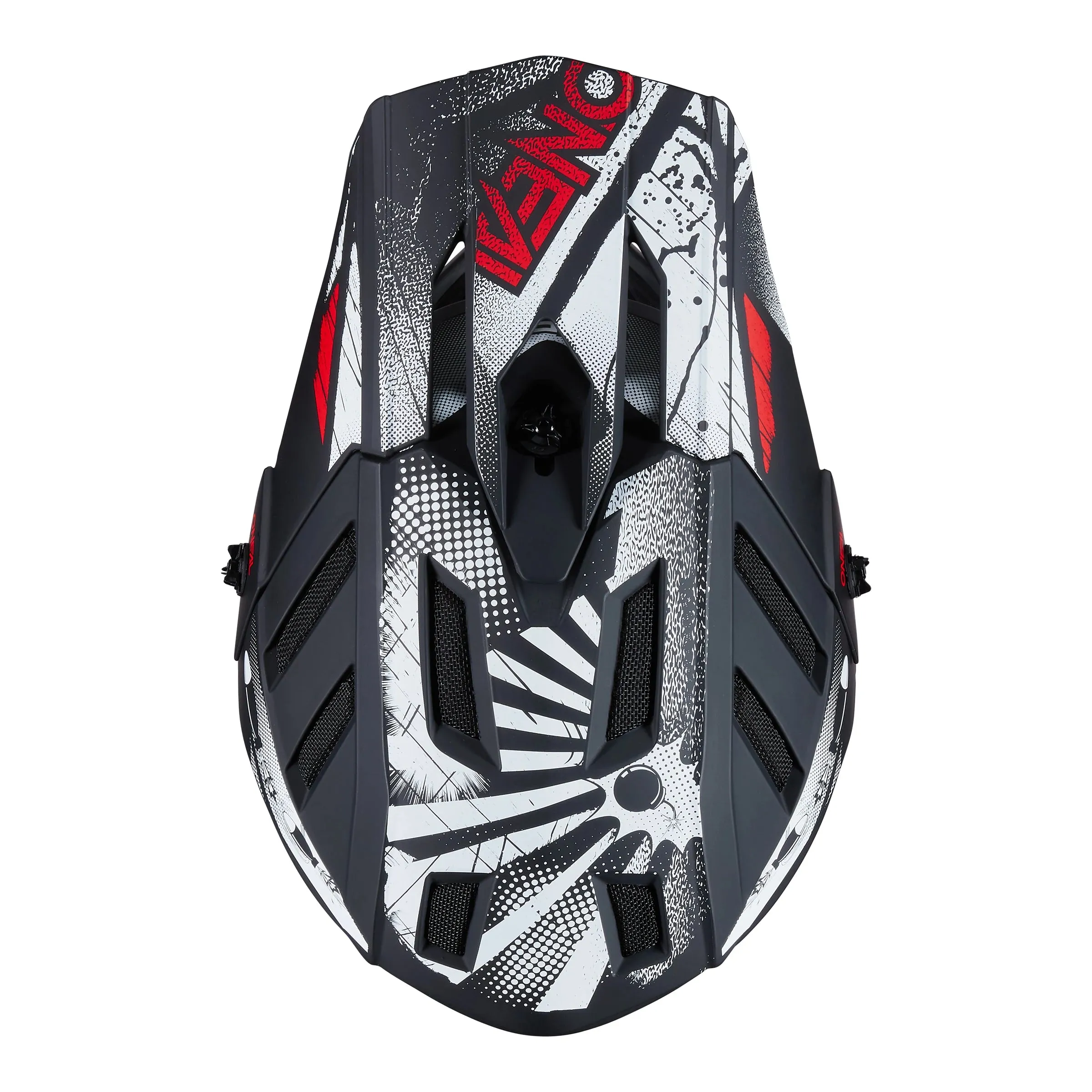 O'Neal Backflip Boom Full Face Helmet - Black-White