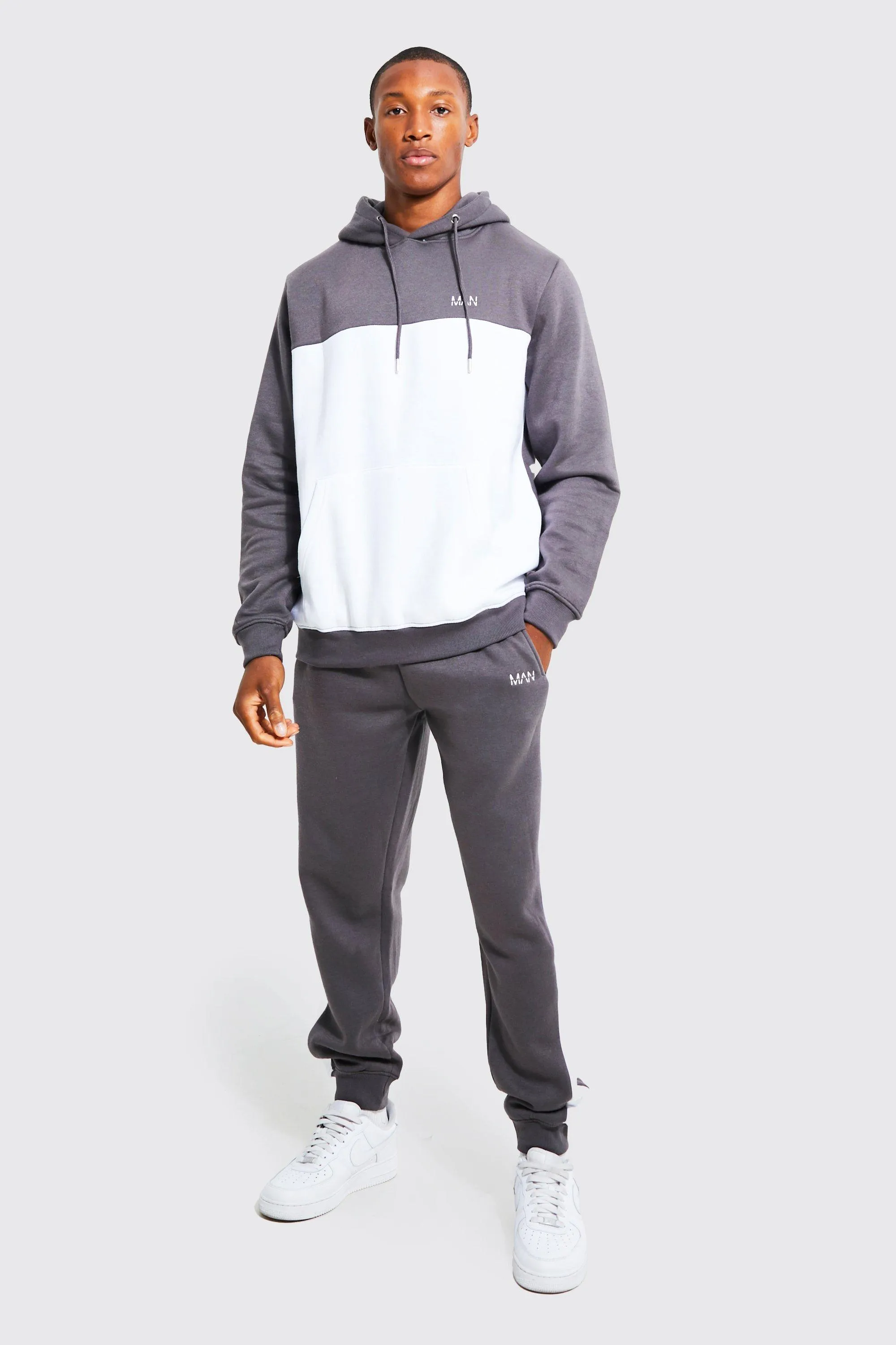 Original Man Colour Block Hooded Tracksuit