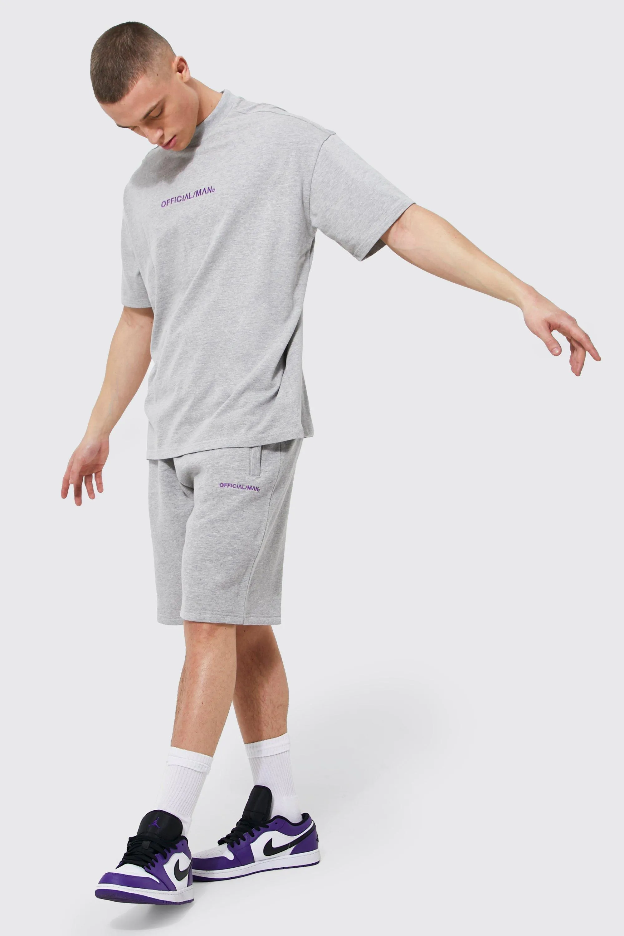 Oversized Man T-shirt And Short Tracksuit | boohooMAN UK